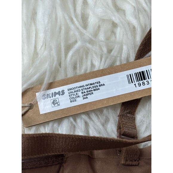 Skims Smoothing Intimates Strapless Bra Jasper Size 34A - Picture 8 of 8